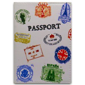 Eco Leather Passport Holder Travel Case Men Women Kids